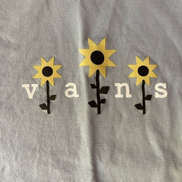Women’s large Vans tshirt blue with sunflowers - Picture 6 of 9